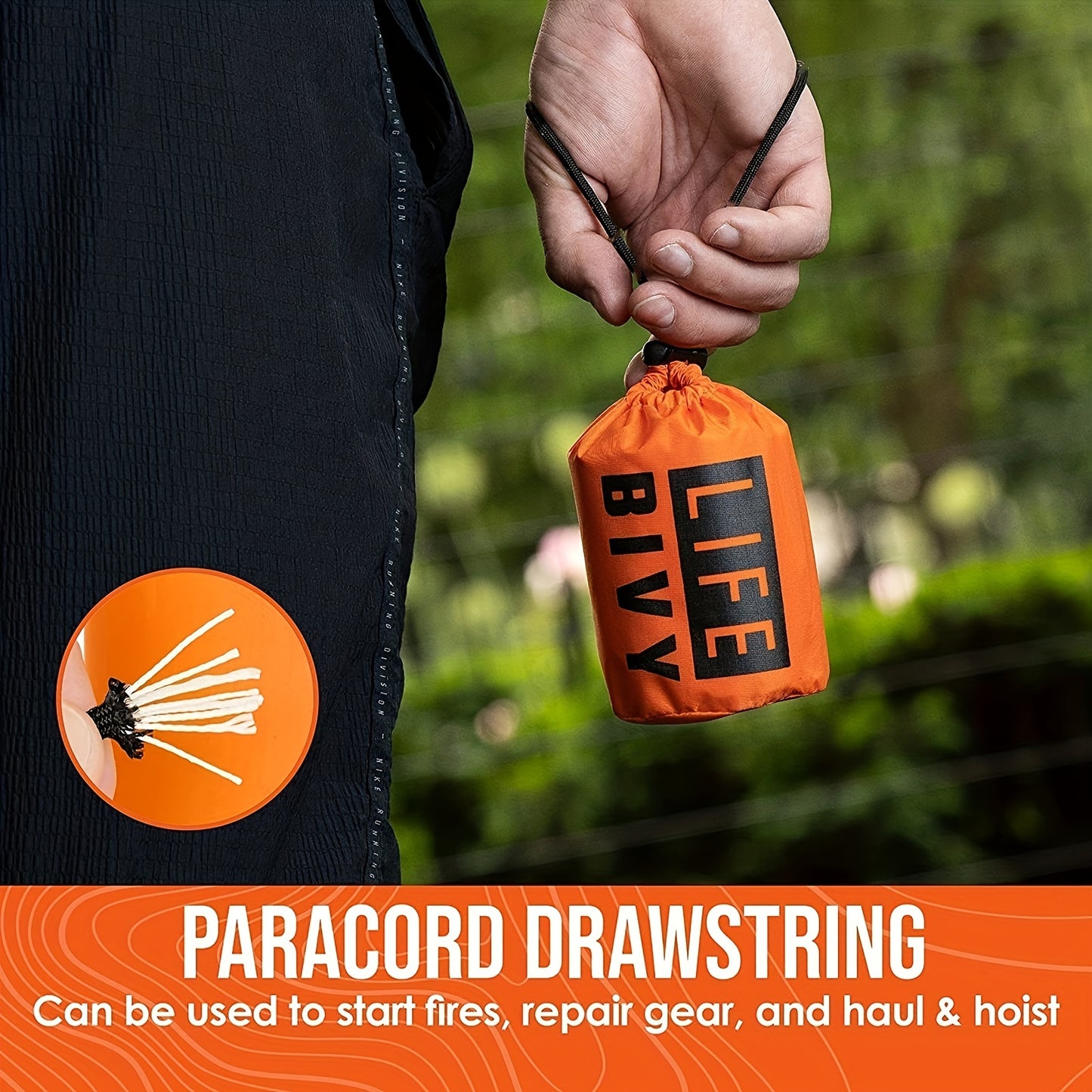 1pc Emergency Sleeping Bag, Survival Bivy Sack, Emergency Blanket, Survival Gear For Outdoor Hiking Camping