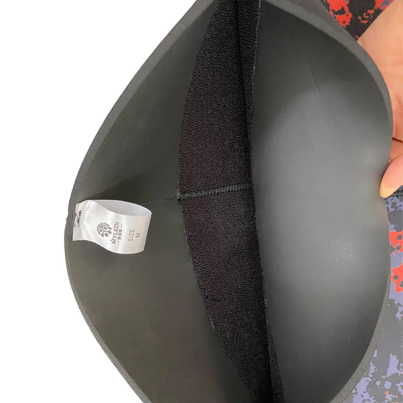 2 Pieces Of Neoprene Submersible 5MM Camouflage Wetsuit Long Sleeve Fission Hooded For Men Keep Warm Waterproof Diving Suit