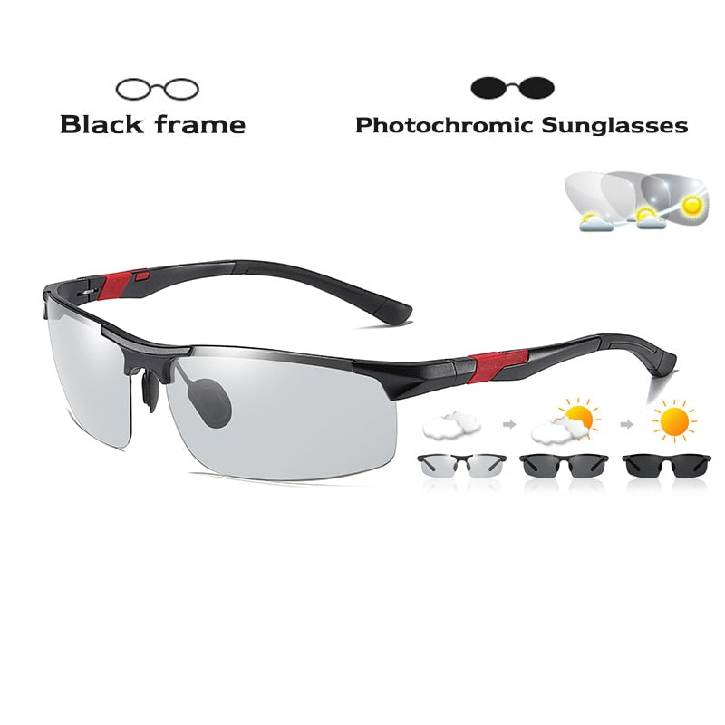 Top Aluminum Magnesium Frame Driving Photochromic Sunglasses Polarized Sun glasses Men Day Night Vision oculos de sol masculino