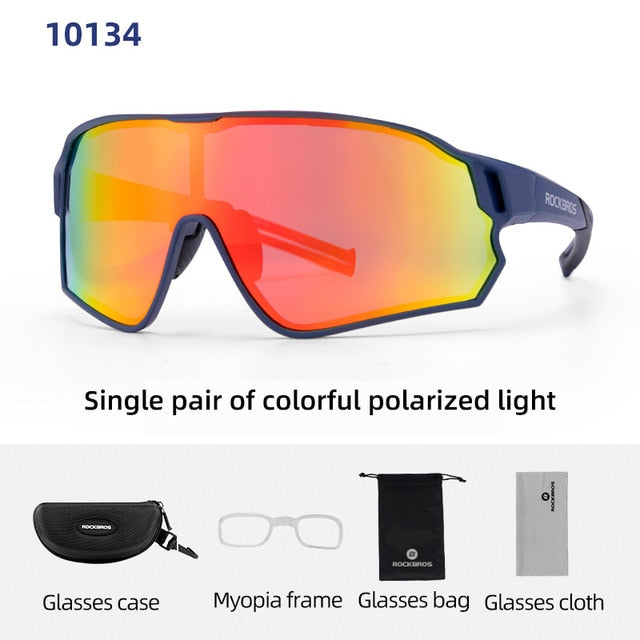 ROCKBROS Polarized Cycling Glasses Clear Bike Glasses Eyewear UV400 Outdoor Sport Sunglasses Men Women Cycling Sunglasses