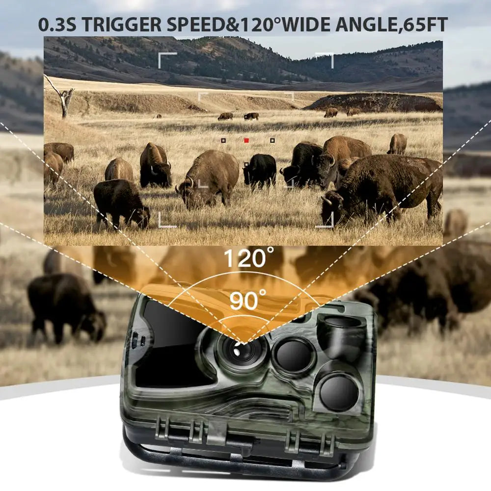 Hunting Camera Trail Cameras 20MP 1080P Night Vision Photo Trap HC801A Wireless Wildlife Surveillance Tracking