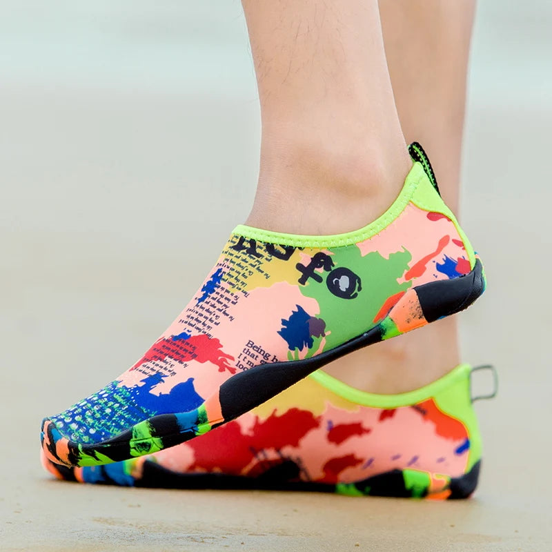 Men Women Beach Barefoot Aqua Socks Sneakers Water Shoes Gym Sports Surfing Diving Swimming Bathing Snorkeling Shoes Kids Adults
