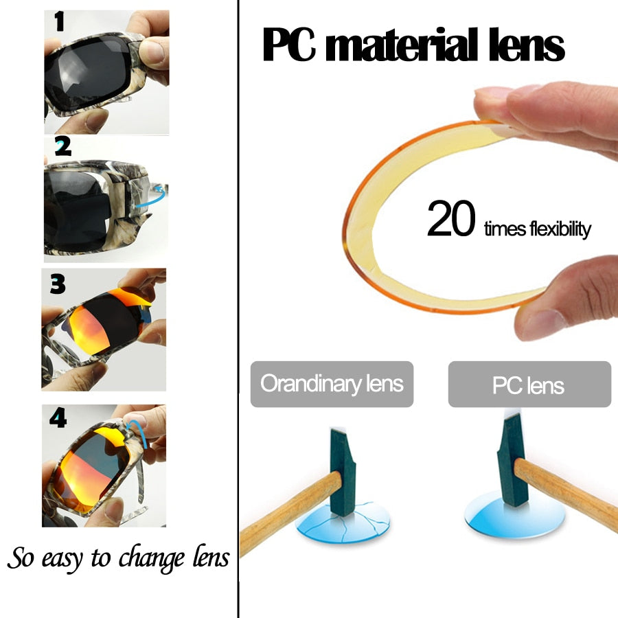 Óculos de ciclismo mtb bicicleta óculos 6 lente esporte ao ar livre óculos proteção equitação motocicleta óculos de sol