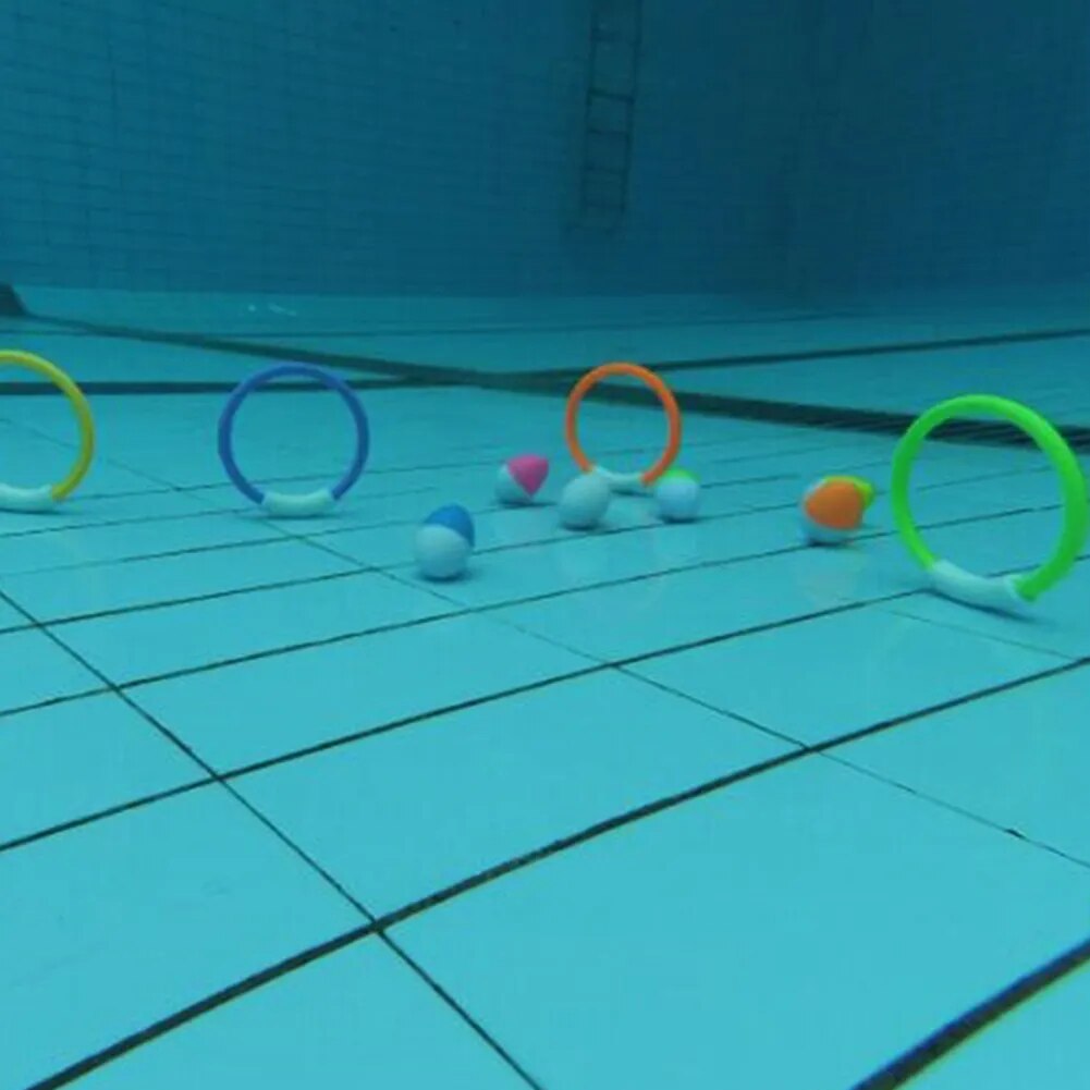 4pcs Diving Rings, Underwater Swimming Rings, Sinking Pool Toy For Kid Children