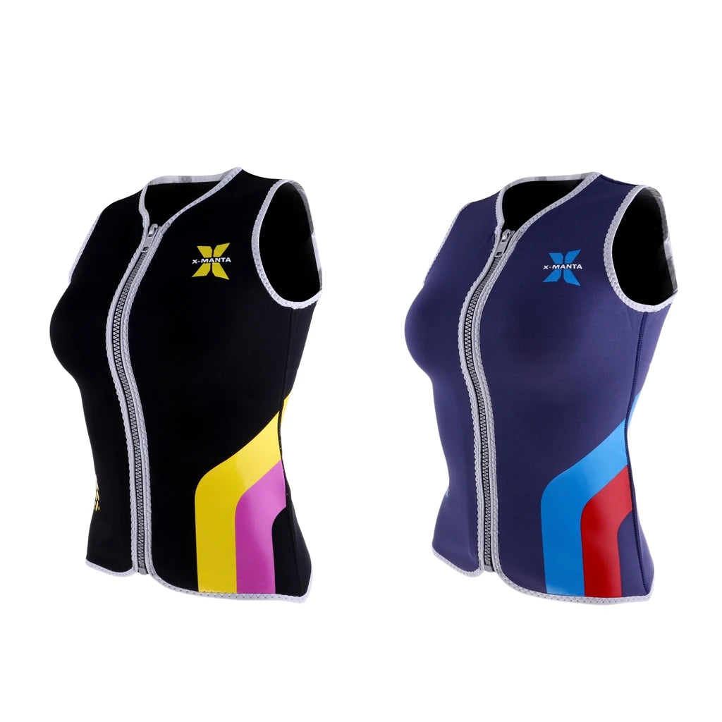 Women's Wetsuits Top Premium Neoprene 3mm Zipper Wetsuit Vest for Surf Windsurf Kitesurfing Diving Swimsuit Swimwear