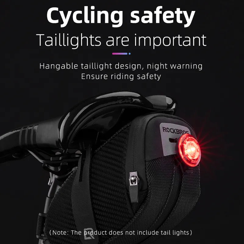 Rockbros saco de selim de bicicleta 3d escudo à prova de chuva reflexivo à prova de choque ciclismo tubo traseiro selim saco acessórios da bicicleta