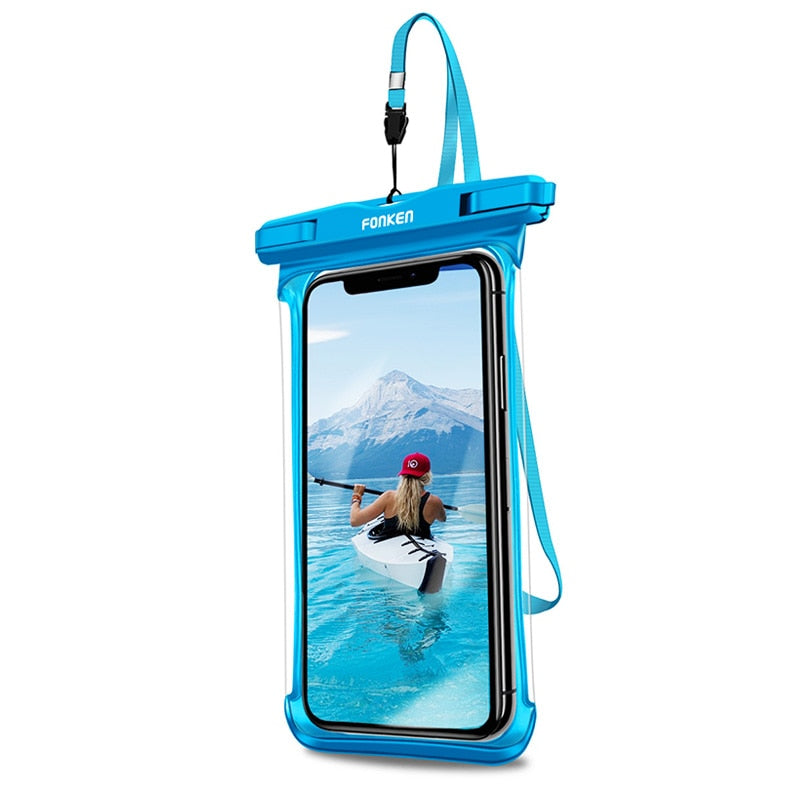 Fonken capa de telefone à prova d'água, para iphone, samsung, xiaomi, bolsa seca para natação, subaquática, bolsa à prova d'água para celular