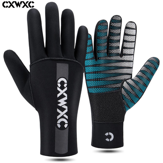 Thickened warm gloves winter riding ski winter swimming aquatic Sports waterproof non-slip gloves palm protection