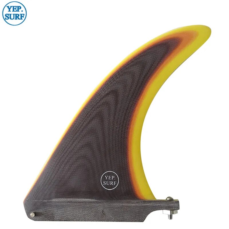 Longboard fin fibra de vidro 7/8/9/10.25/11 polegada única barbatanas de surf 1pc para sup central surf fin multicolorido prancha fin quillas