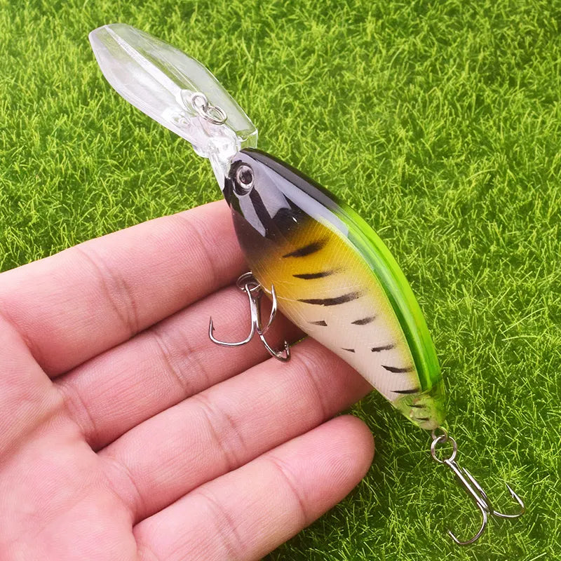 1PCS Trolling Wobblers Rattle Hard Lure 11cm 18g Fishing Artificial Bait Pike Floating Deep Diving Crankbaits Pesca Bass Tackle