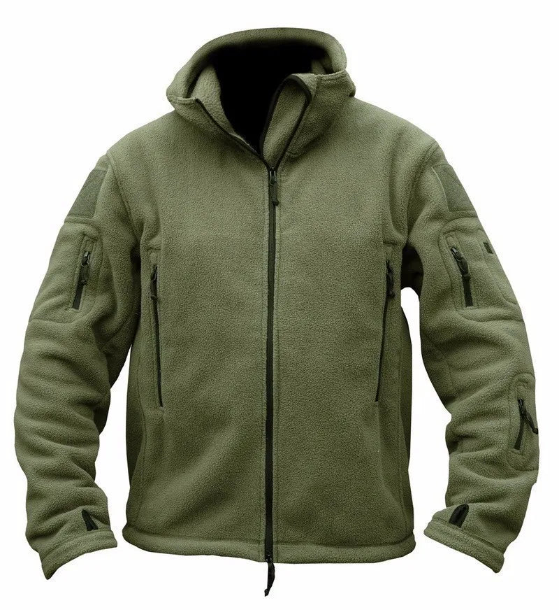 Men Winter Thermal Fleece US Military Tactical Jacket Outdoors Sports Hooded Coat Hiking Hunting Combat Camping Army Soft Shell