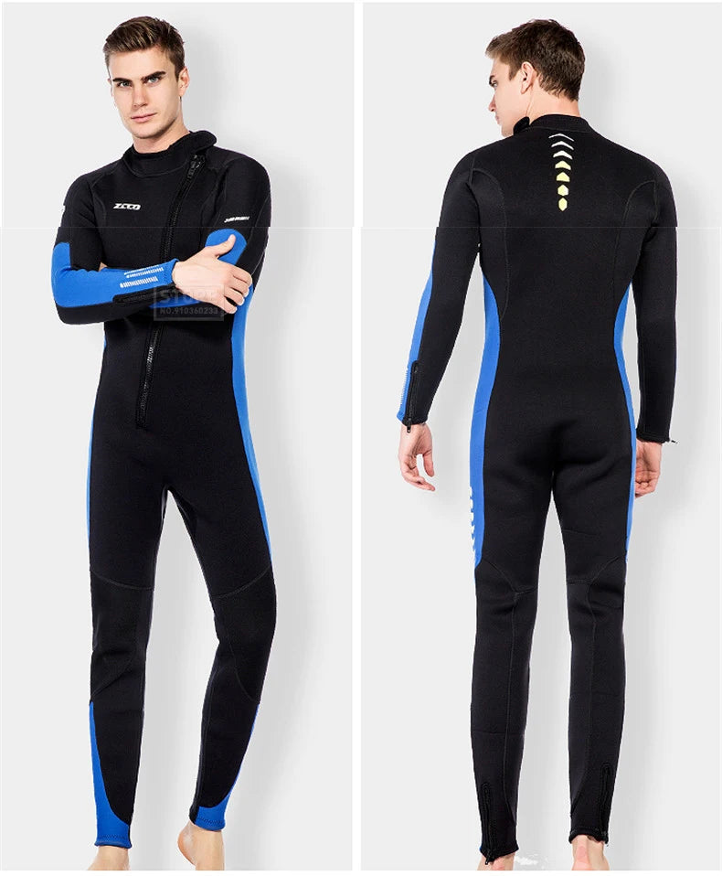 3MM Neoprene Wetsuit Men Surf Scuba Diving Suit Equipment Underwater Fishing Spearfishing Kitesurf Swimwear Wet Suit Equipment