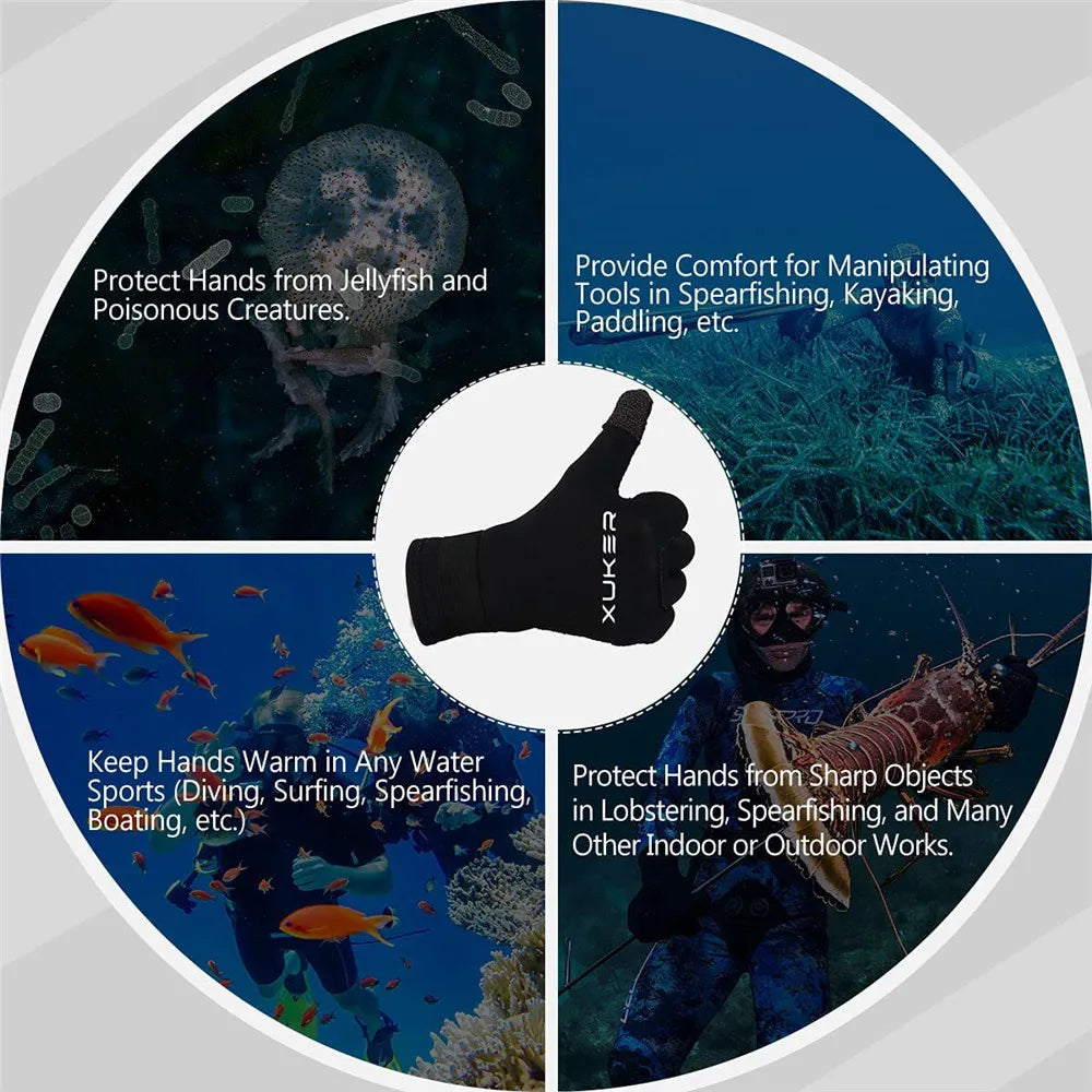3mm Neoprene Diving Gloves Cut Resistant Keep Warm for Snorkeling Paddling Surfing Kayaking Canoeing Spearfishing Water Sports