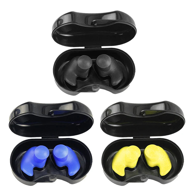 Tampões de ouvido para natação, à prova d'água, reutilizáveis, de silicone, para mergulho, esportes, para água, surf, banho, acessórios