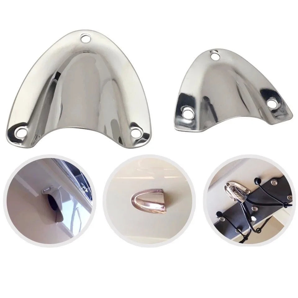 Marine Grade Stainless Steel Midget Clam Shell Wire Cable Vent Cover hose for Rowing Boat Marine Yacht Surfing Water Sport