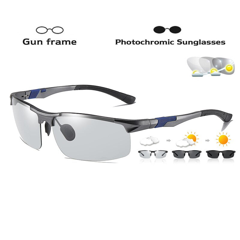 Top Aluminum Magnesium Frame Driving Photochromic Sunglasses Polarized Sun glasses Men Day Night Vision oculos de sol masculino