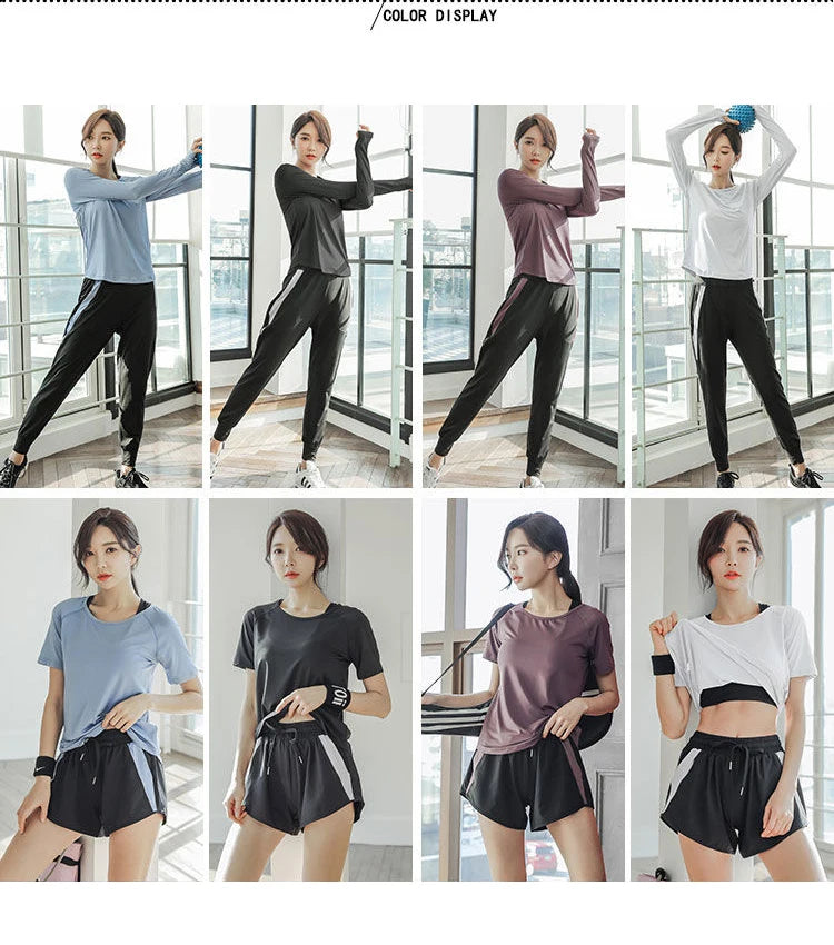 Women Sport T-shirt Quick Drying Mesh Sweat Wicking Short Sleeve Loose Slim Bodybuilding Fitness Gym Clothing