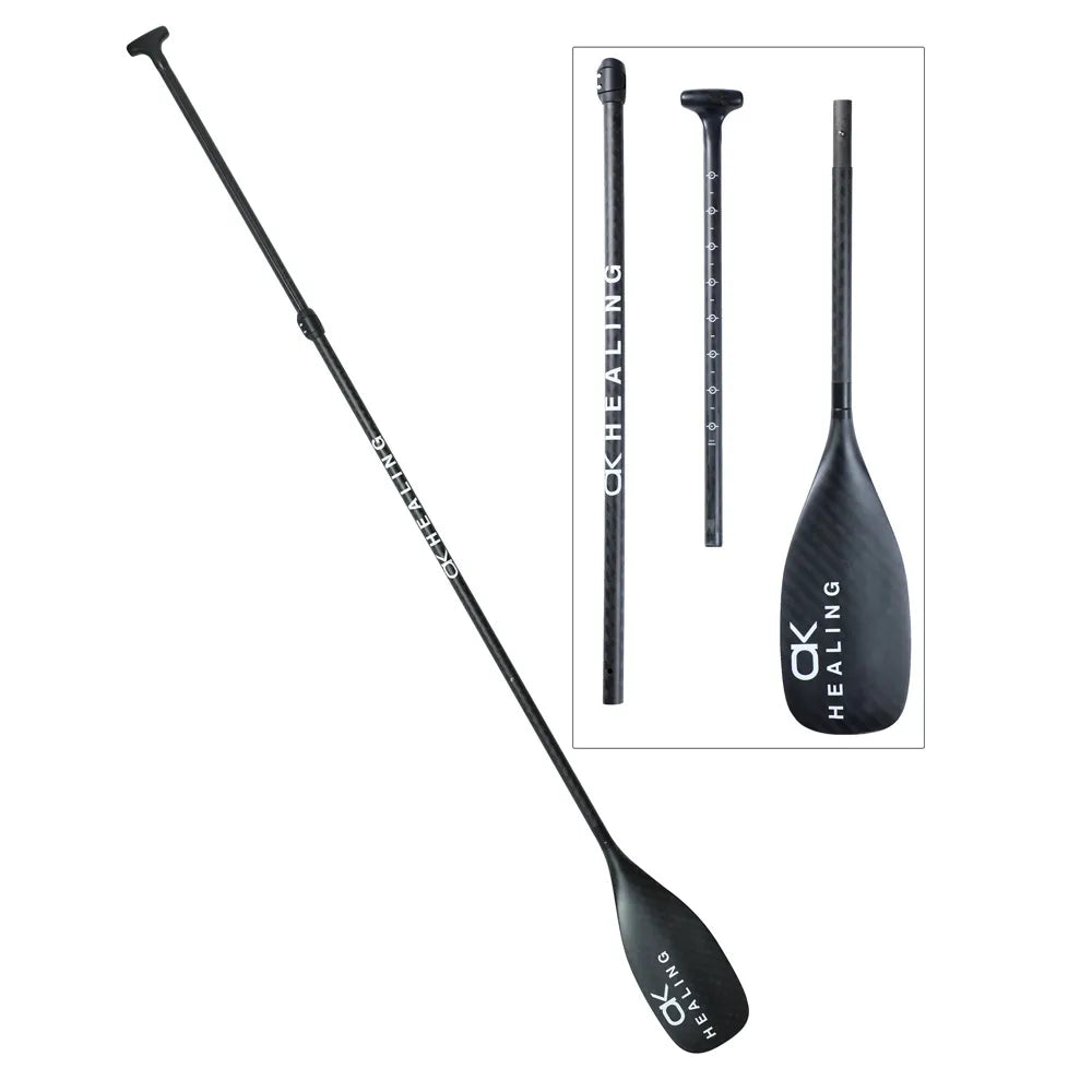 12K Full Carbon Fiber SUP Paddle Surfboard Kayak Accessories Inflatable Stand Up Paddle Surf Carbon Fiber Blade Shaft