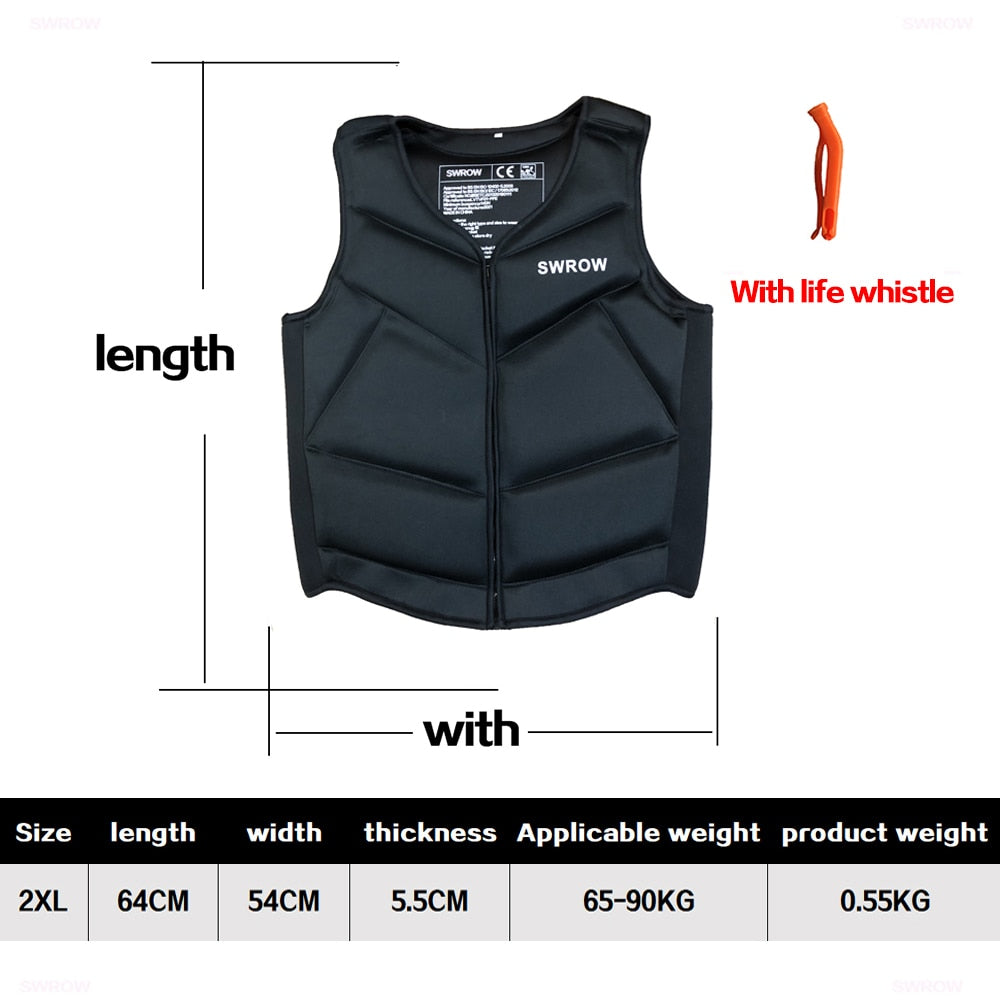 Convenient Neoprene Outdoor Swimming Buoyancy Fishing Life Jacket Sailing Kayak Rescue Swimming Life Jacket