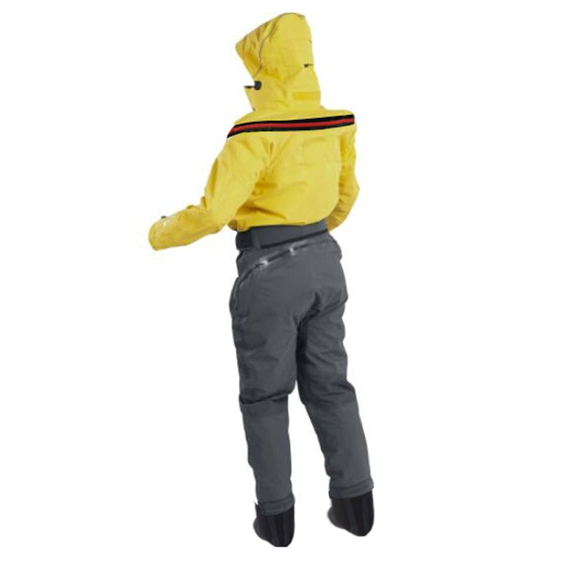 Roupa seca feminina de caiaque, roupa seca de uma peça, à prova d'água, roupa de mergulho para pesca, sup, natação, equipamento profissional de vadear