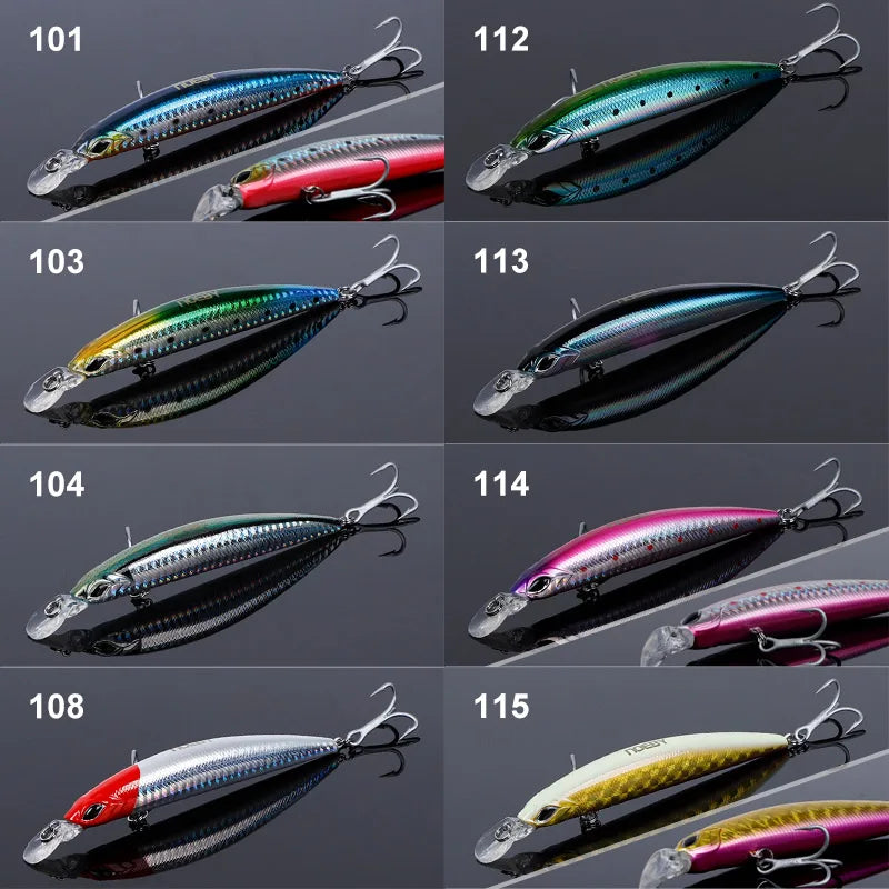NOEBY Jerkbait Minnow Fishing Lure 110mm 19g Sinking Wobblers Sliding Weight System Artificial Bait for Sea Bass Fishing Lures