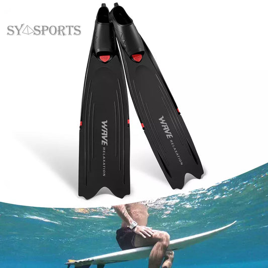 NEW Professional Spearfishing Freediving Fins Flippers PP TPR Scuba Anti-skid  Water Sports Snorkel Long Diving Fin