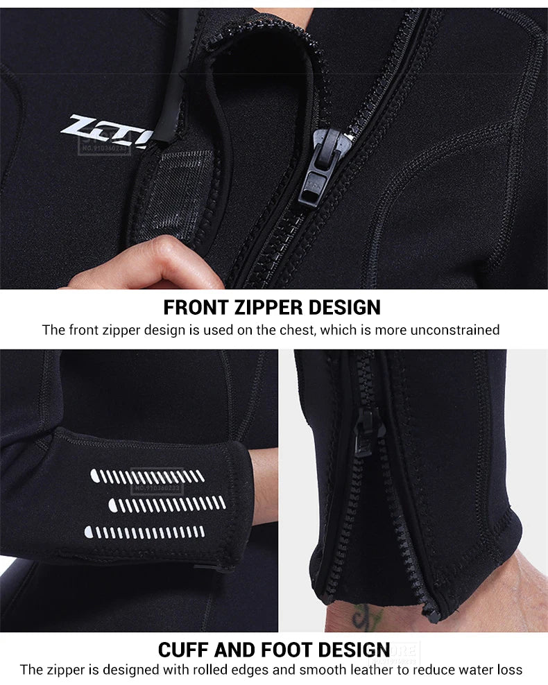 3MM Neoprene Wetsuit Men Surf Scuba Diving Suit Equipment Underwater Fishing Spearfishing Kitesurf Swimwear Wet Suit Equipment