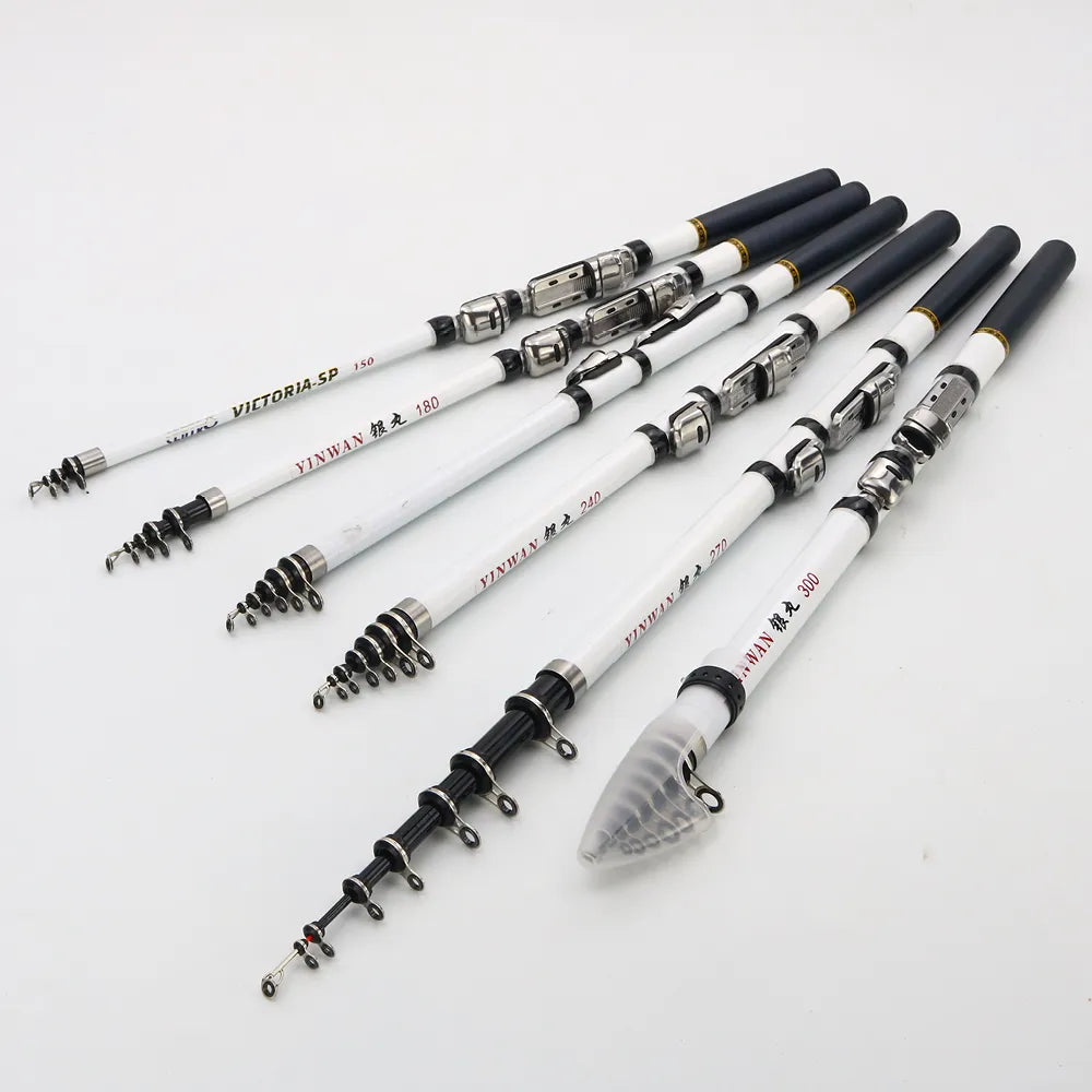 Telescopic Rock Fishing Rod Spinning fly Carp Feeder carbon fiber Pesca 3M 2.7M 2.4M 2.1M 1.8M 1.5M Mini travel Rod Reel seat