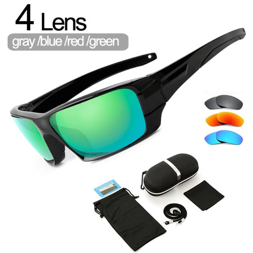 Óculos de ciclismo mtb bicicleta óculos 6 lente esporte ao ar livre óculos proteção equitação motocicleta óculos de sol