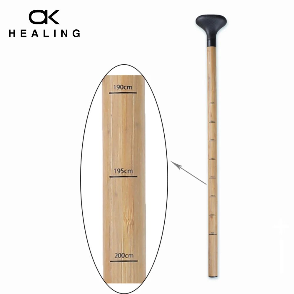 New 3 Pieces SUP Paddle Kayak Boat Stand Up Paddle Board Kayak Boat Paddle For Surfing Surfboard Bamboo Skin Carbon Fiber Shaft