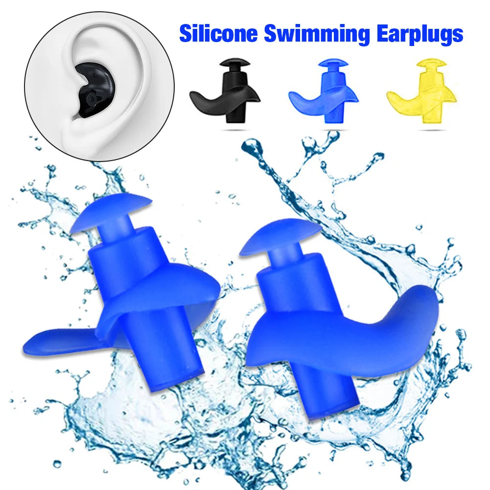 Swimming Earplugs Waterproof Reusable Silicone Ear Plugs Diving Sport Plugs For Water Surf Showering Bathing Accessories