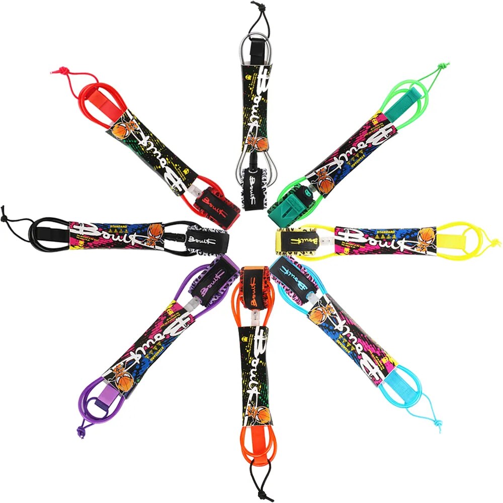 12/10/8/6 Surf Leash Surfboard Leash Premium SUP Surf Leg Rope Longboard Foot Rope With Ankle Cuff Surfing Accessories