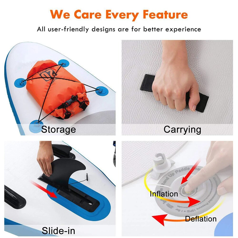 2023 NEW SUP 300*76*15CM inflatable Ultralight surfboard stand up paddle board surf water sport board boat dinghy raft