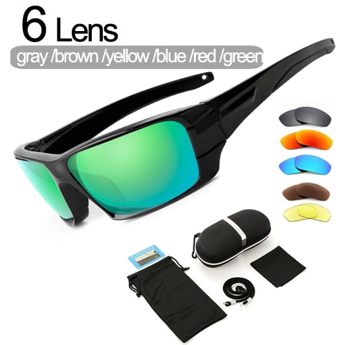 Óculos de ciclismo mtb bicicleta óculos 6 lente esporte ao ar livre óculos proteção equitação motocicleta óculos de sol
