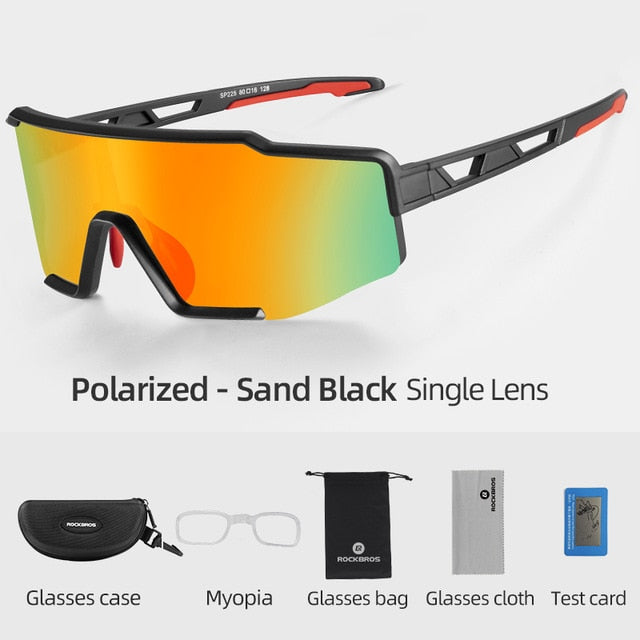 ROCKBROS Polarized Cycling Glasses Clear Bike Glasses Eyewear UV400 Outdoor Sport Sunglasses Men Women Cycling Sunglasses