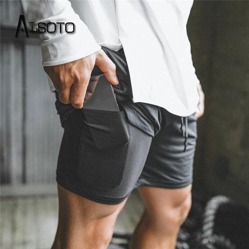 Summer Swimming Shorts For Men Pocket Quick Dry Swimwear Swimsuit Swim Trunks Bathing Briefs Beach Running Gym Wear Surf Boxer