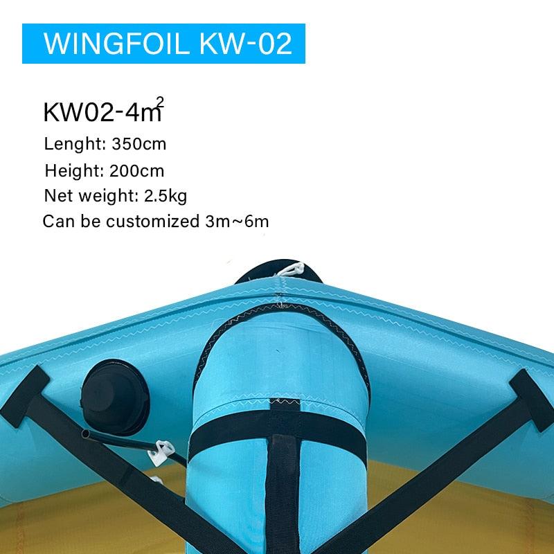 Inflatable Wingfoil Handheld V-Shape Wing Foil Sail Surf Windsurfing Wingsurf Wingboard 4m/5m/6m