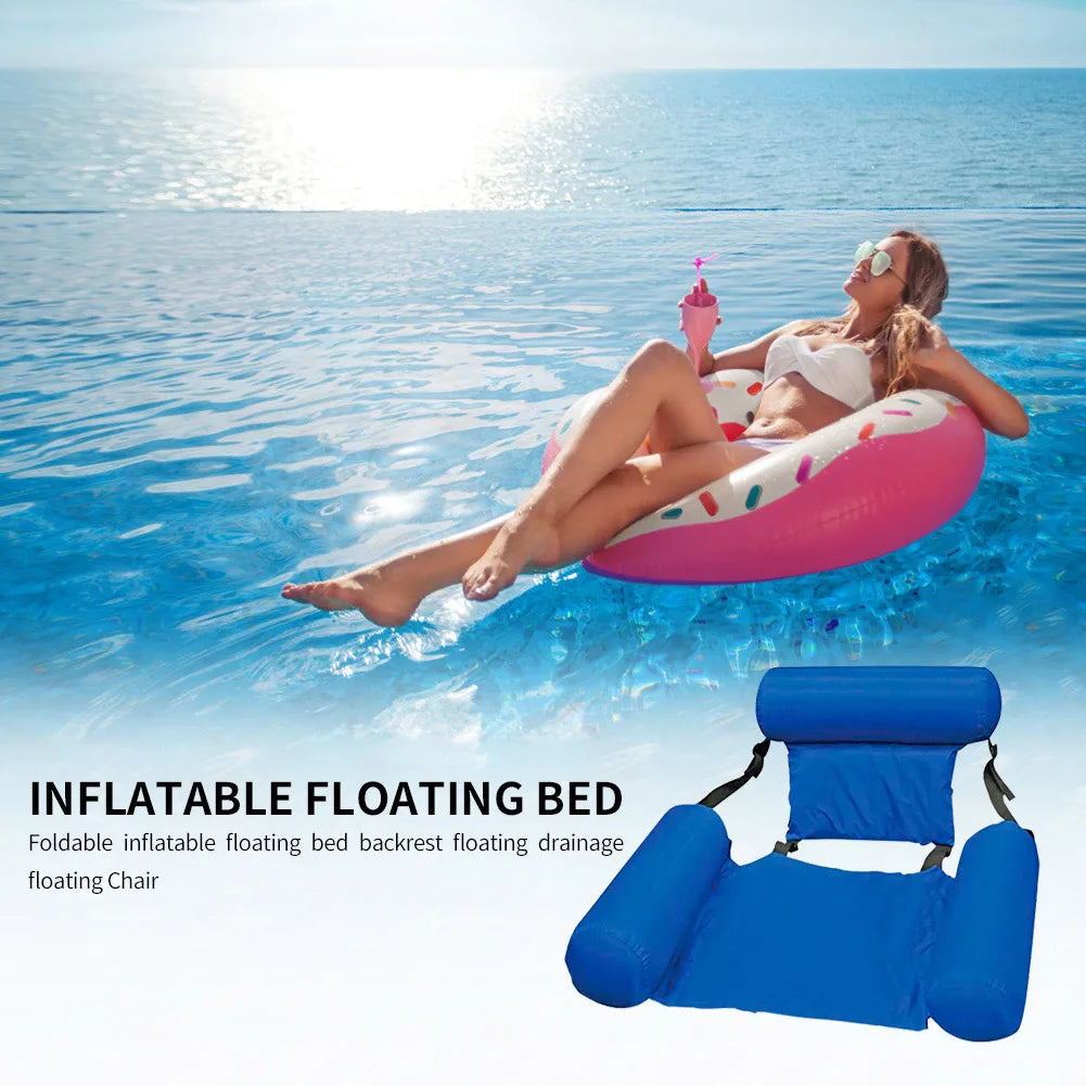 Summer Inflatable Floating Water Mattresses Hammock Lounge Chairs Pool Float Sports Toys Carpet Float Pool Accessories