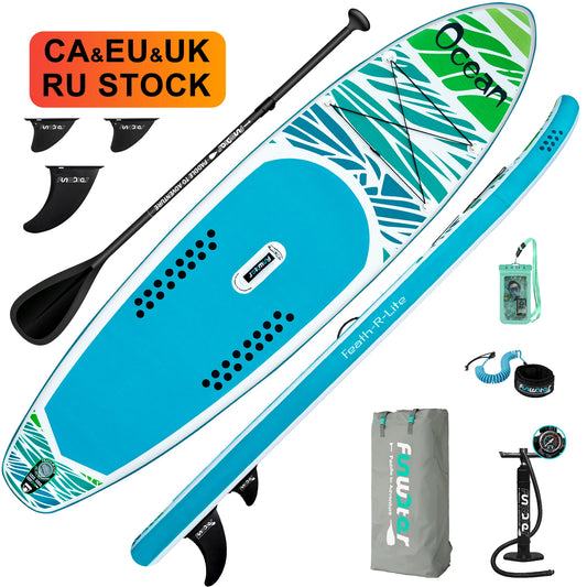 FUNWATER Dropshipping OEM Surf Board Inflatable Paddleboard Watersports Stand up Paddle Board Padel Board