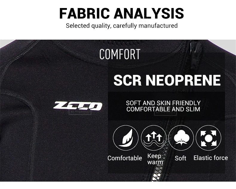 3MM Neoprene Wetsuit Men Surf Scuba Diving Suit Equipment Underwater Fishing Spearfishing Kitesurf Swimwear Wet Suit Equipment