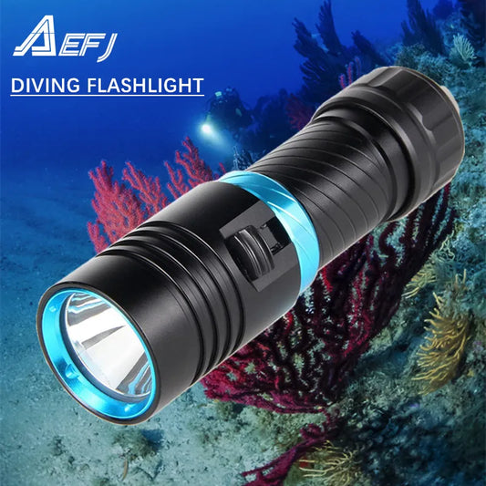 yellow light Waterproof IPX8 Underwater 80M Diving diver Flashlight Torch XM-L2 LED White Light Lamp