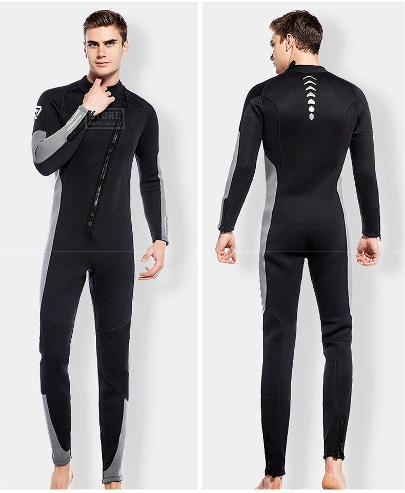 3MM Neoprene Wetsuit Men Surf Scuba Diving Suit Equipment Underwater Fishing Spearfishing Kitesurf Swimwear Wet Suit Equipment