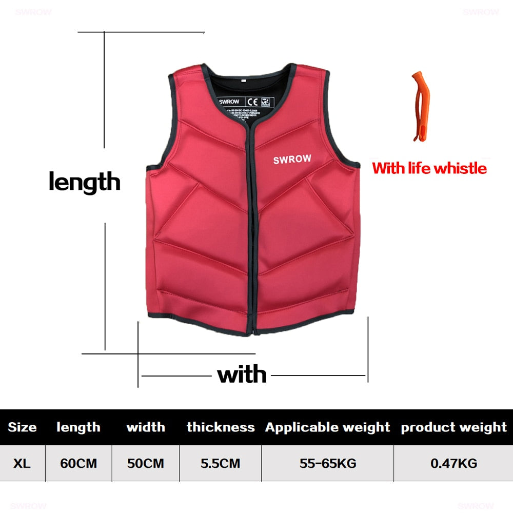 Convenient Neoprene Outdoor Swimming Buoyancy Fishing Life Jacket Sailing Kayak Rescue Swimming Life Jacket