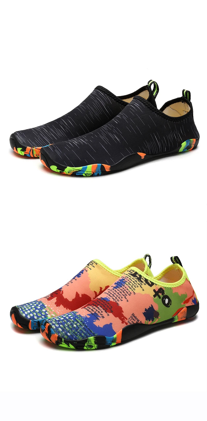 Men Women Beach Barefoot Aqua Socks Sneakers Water Shoes Gym Sports Surfing Diving Swimming Bathing Snorkeling Shoes Kids Adults
