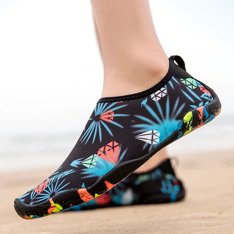 Men Women Beach Barefoot Aqua Socks Sneakers Water Shoes Gym Sports Surfing Diving Swimming Bathing Snorkeling Shoes Kids Adults