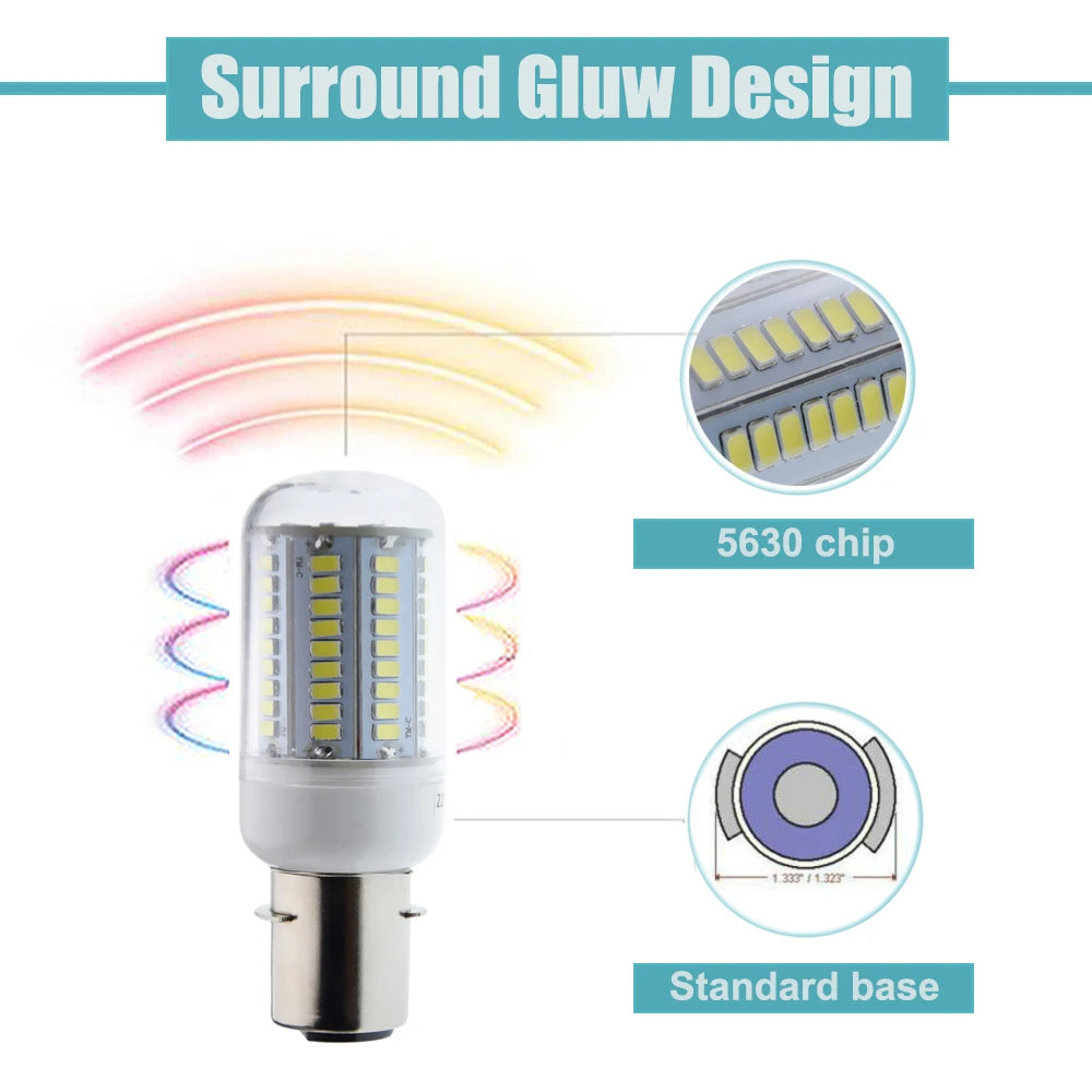 1Pcs LED Marine Lights P28S 24V 36V 48V 120V 220V Professional Sailing Bulb 5630 81SMD Super Bright White 6000K Navigation Lamp