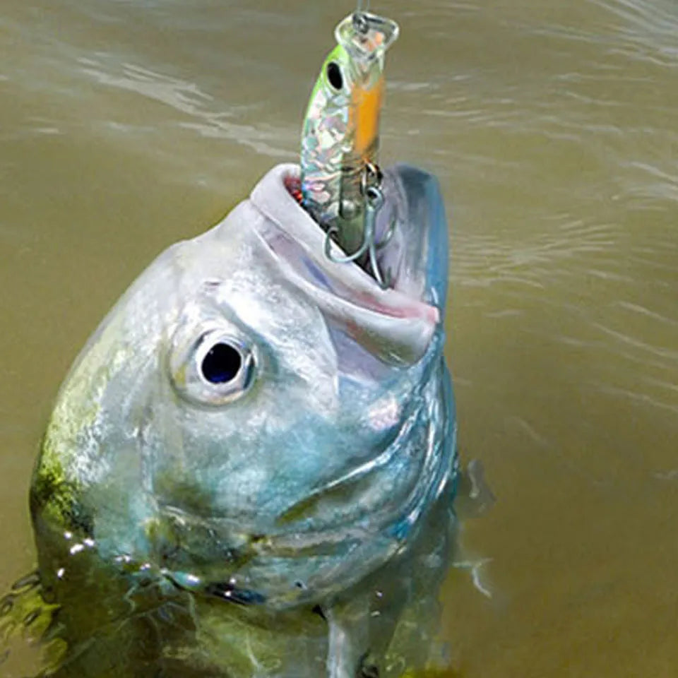 Deep Diving Fishing Lures 10g / 80mm Lifelike Wobblers Crankbait with 8# Hooks Popper