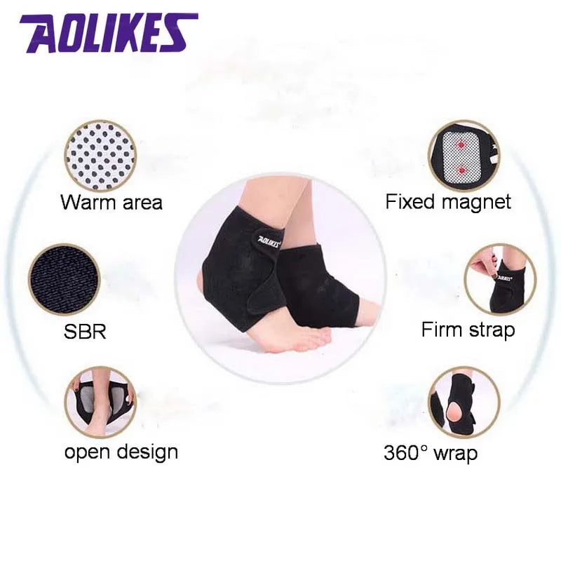 1Pcs Self-heating Magnet Ankle Support Brace Guard Protector Winter Keep Warm Sports Sales Tourmaline Product Foot retainer