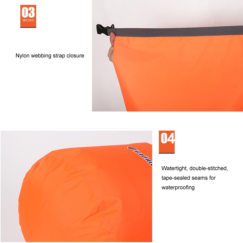 40l 70l saco seco à prova dwaterproof água pacote natação rafting caiaque rio trekking flutuante vela canoagem barco resistência à água