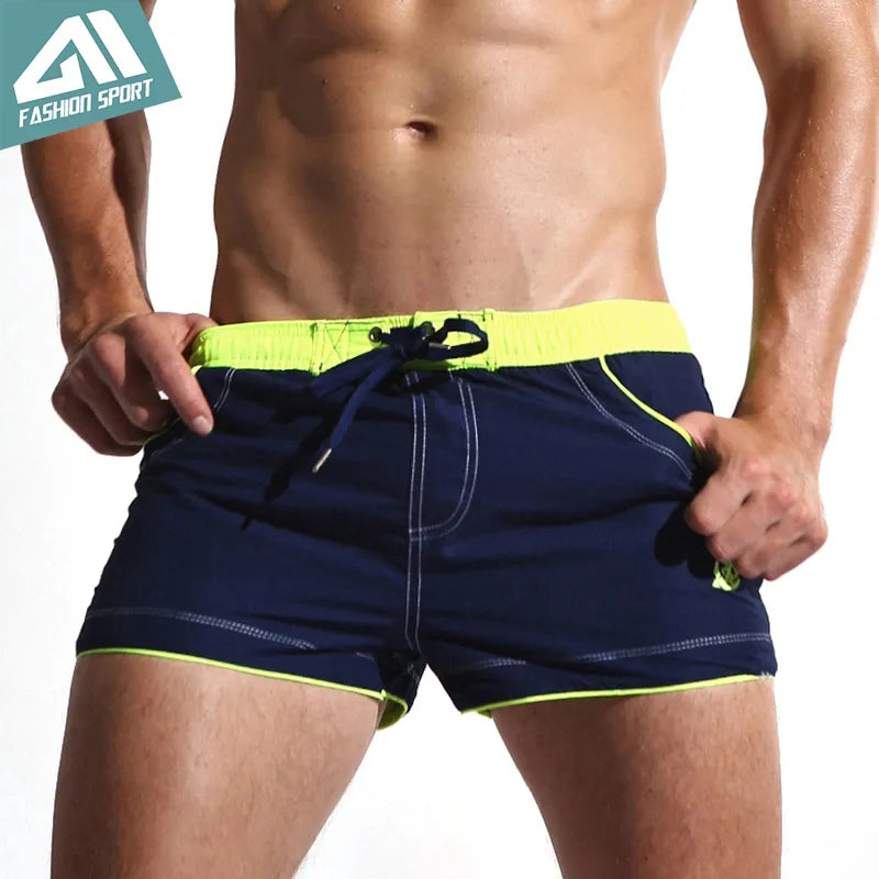 New Men's Swim Shorts Quick Dry Beach Lining Liner Sport Summer Board Surf Swimwear Sea Shorts Male AC429